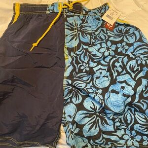 OP Black and Blue Floral Board Shorts